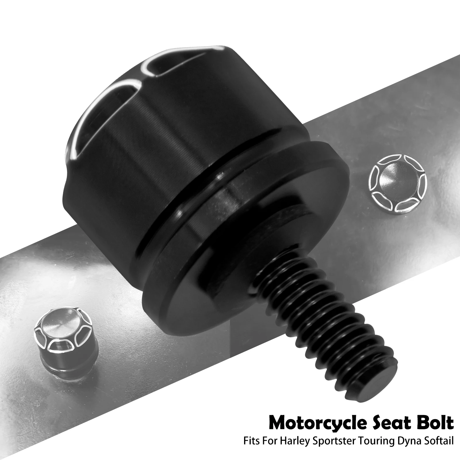 Motorcycle Rear Seat Bolt CNC Fender Bolts Knurled Screw For Harley Sportster XL883 Dyna Super Glide Low Rider Touring FLHR FLHX