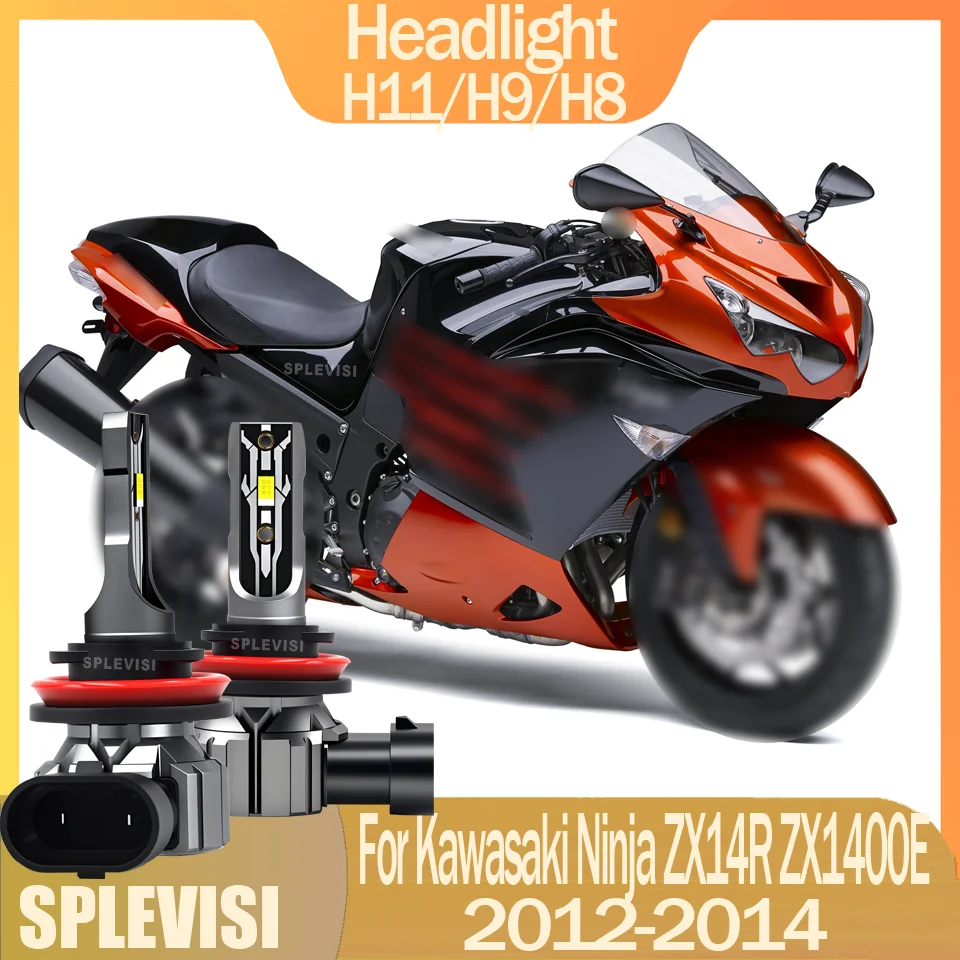 

Shockproof & Vibration-Resistant Waterproof IP68 H11 LED motorcycle Headlight durable For Kawasaki Ninja ZX14R ZX1400E 2012-2014