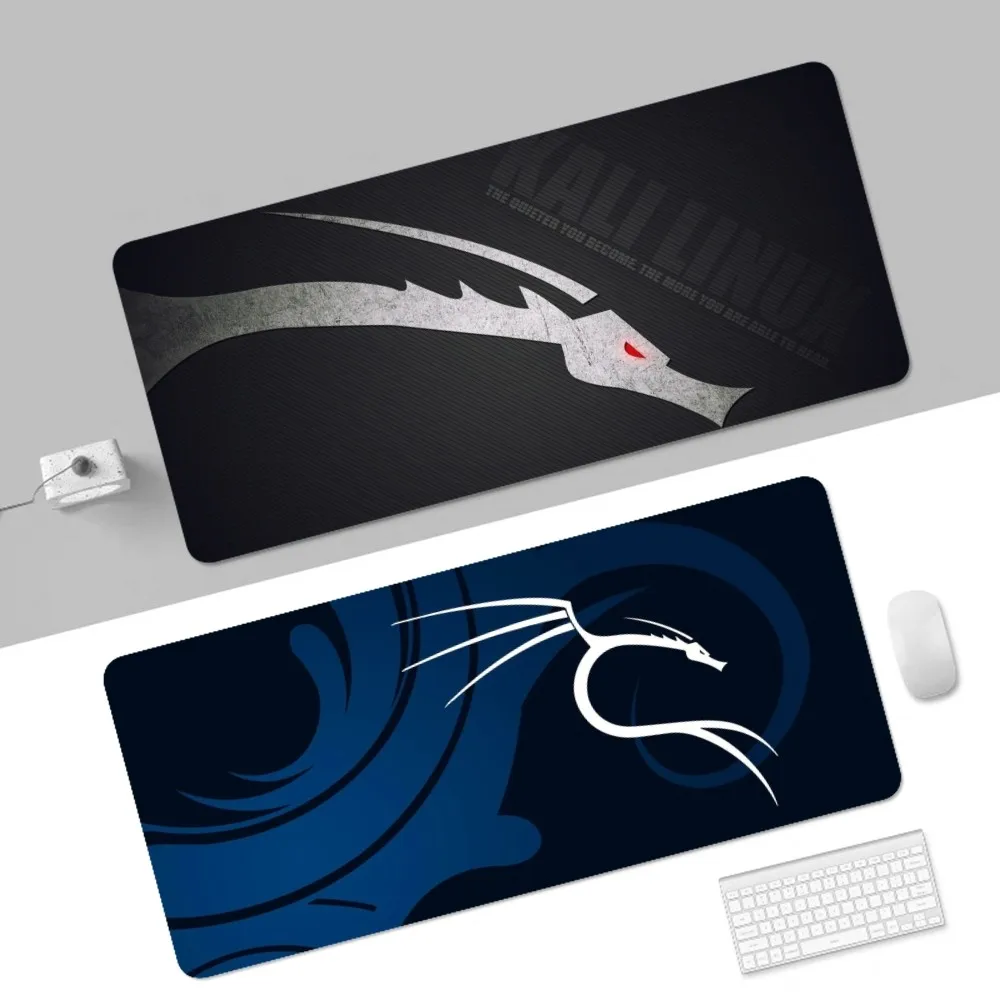 K-Kali-Linux Mousepad 80x30cm XL Lockedge Office Computer Desk Mat Table Keyboard Big Mouse Pad Laptop Cushion Girls Bedroom