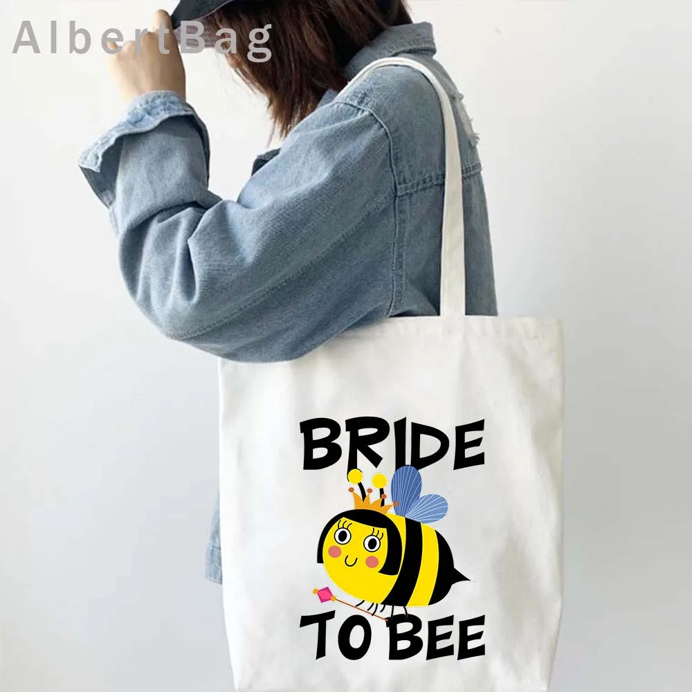 Graphic Funny Bride Team Wedding Party Groom Letters Canvas Tote Bag Bachelorette Bachelor Bridesmaid Cute Gifts Shopper Handbag