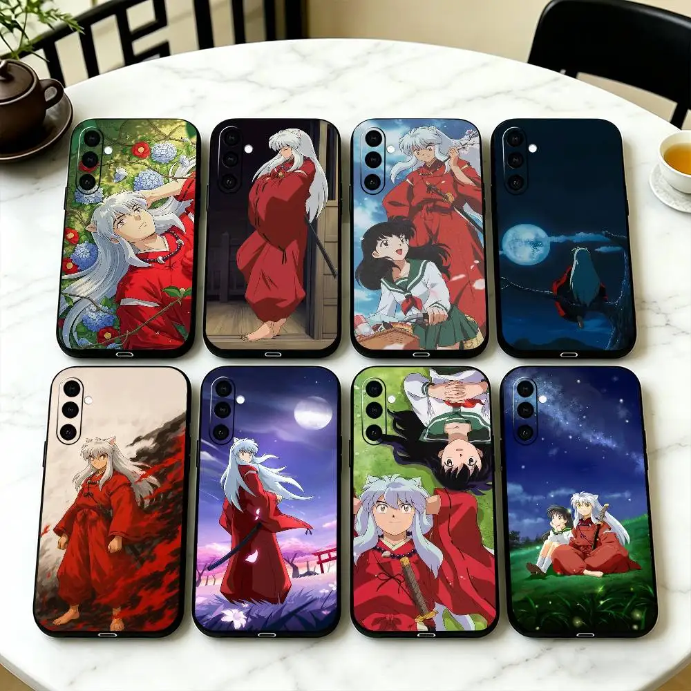Anime Inuyasha Phone Case Black Silicone Soft For Samsung Galaxy A73,A72,A71,A70,A53,A52,A51