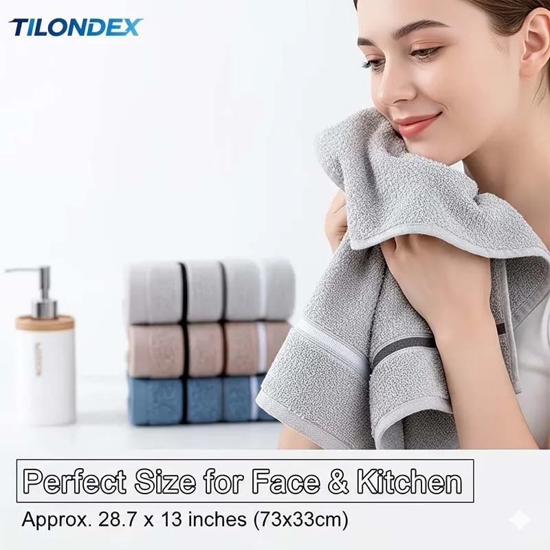 TILONDEX 1 Pack of Premium Soft Absorbent Towels - Suitable for Home Use Bath Towels and Face Towels in a Variety of Colors