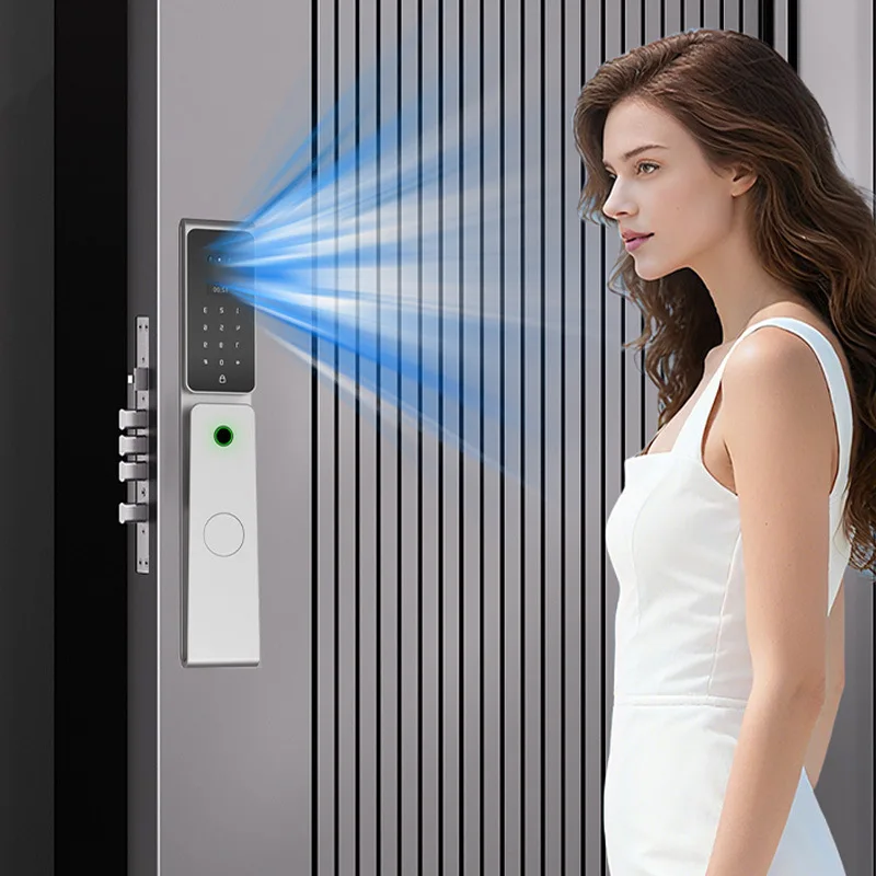 EGFirtor TUYA  APP Remote Control IC Card Electronic Smart Door Lock Waterproof  3D Face Password Fingerprint Keys Unlock Way