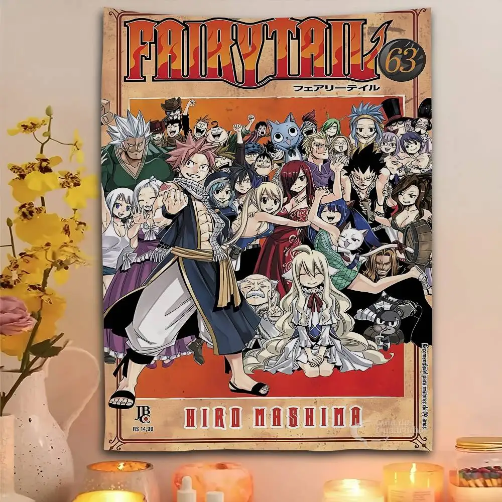 F-FairyS T-Tail Japan Anime Tapestry Bedroom Living Home Decor Bar Outdoor Festival Wall Hanging Decoration Background Banner