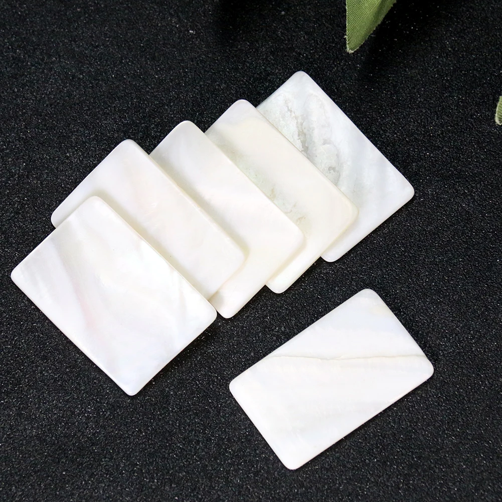 

6PCS Natural Shell Guitar Block Fretboard Withe Mother of Pearl Shell Fingerboard Fret Inlays Material Luthier Tool Guitars Part