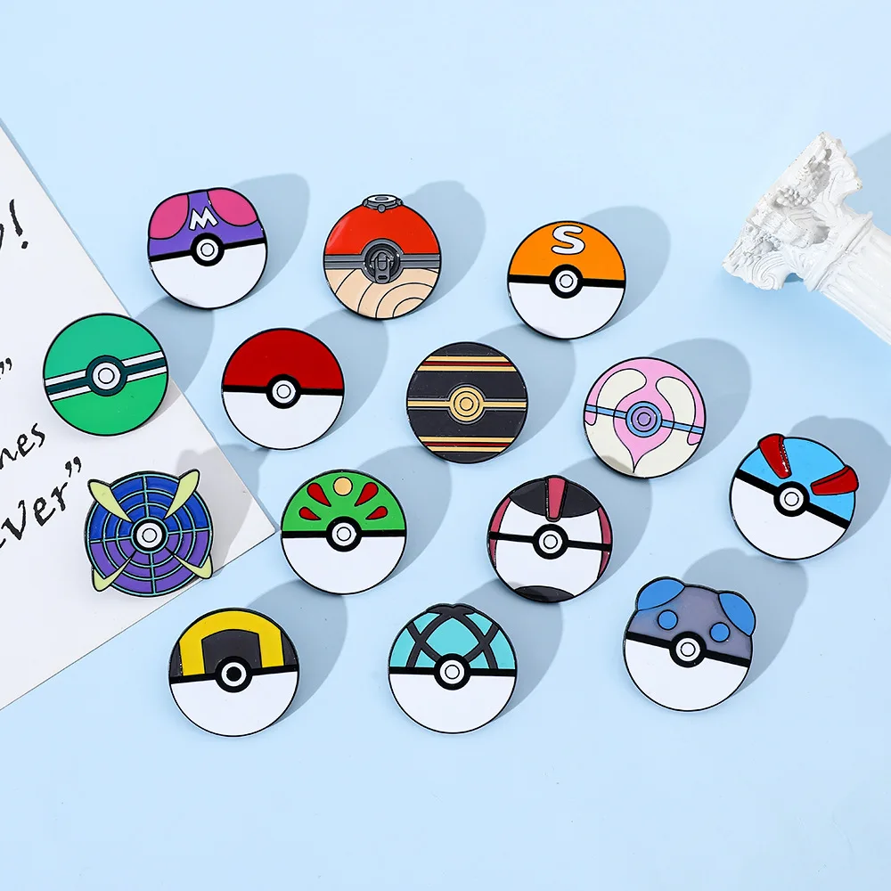 Anime Ball Cartoon Enamel Pins Metal Brooch Badge Decorative Accessories for Clothes & Bag Holiday Gift view 6