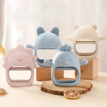 Gants de dentition en Silicone pour bébé, jouets sans BPA, doux et apaisant, soins dentaires, gencives, Anti-alimentation, jouets molaires, accessoires pour bébé