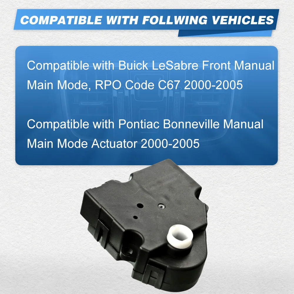 

604-147 For Buick LeSabre 2000-2005 HVAC Heater Blend Door Actuator 89018378 52491800 52474899 Auto Parts