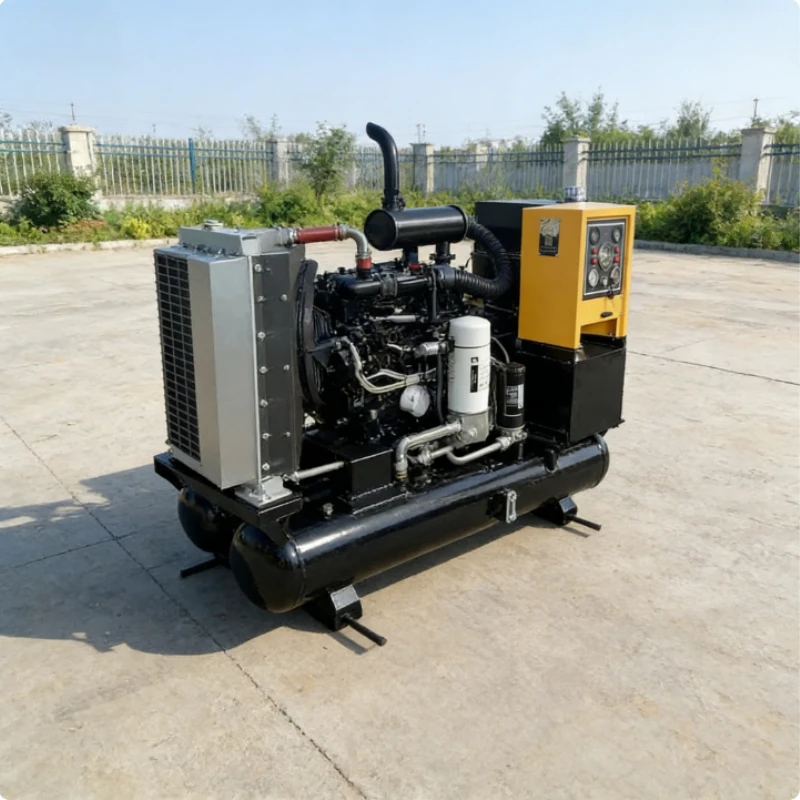 Heavy Duty Air Compressor Rotary Screw Diesel Machine 18 Bar 18m3/min Silent Industrial Pump 500L Electric 157kW Power Systems