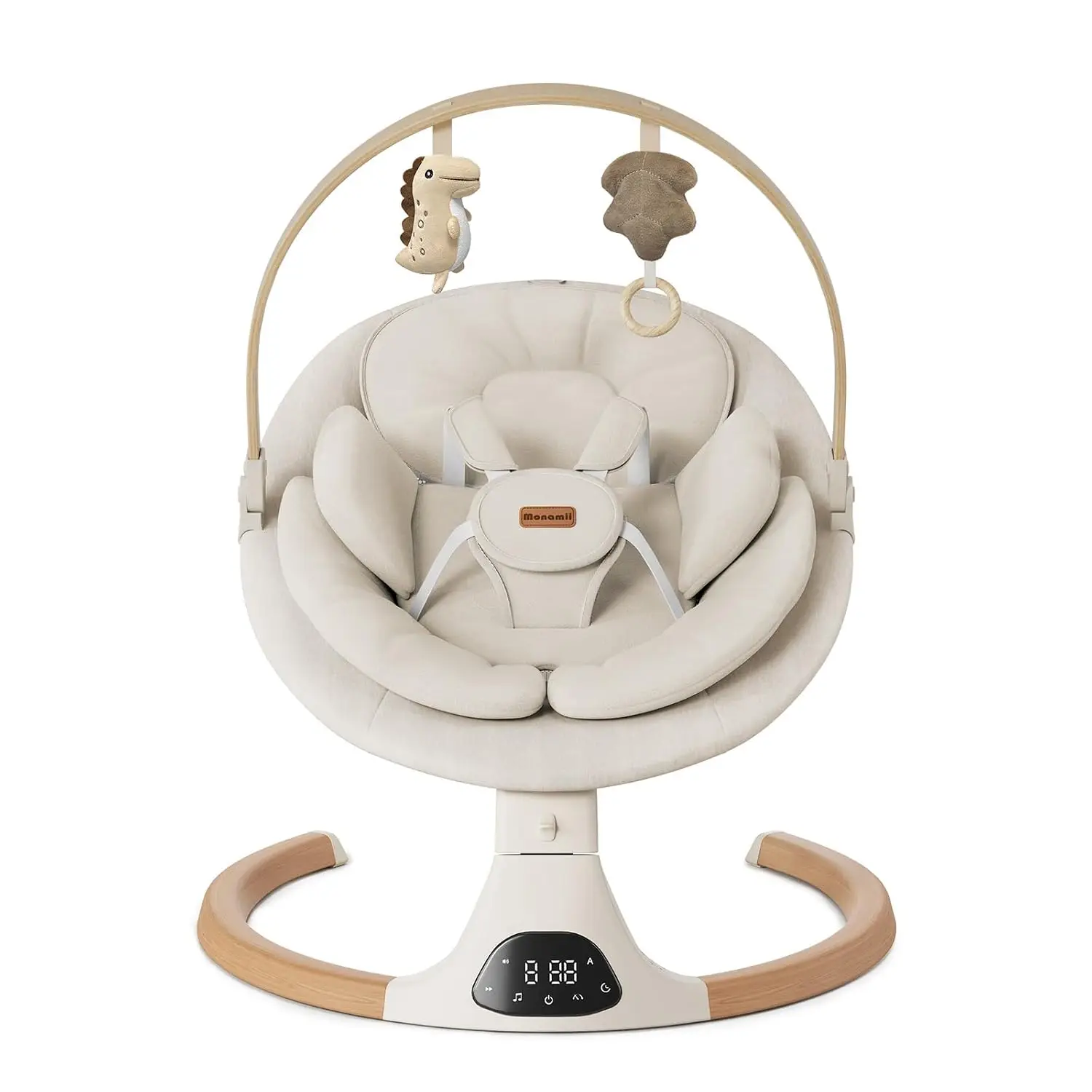 Monamii Baby Swings for Infants, Bluetooth Infant Swing with Music Speaker | Baby Swing with 5 Speeds, Remote Control, IMD Touch