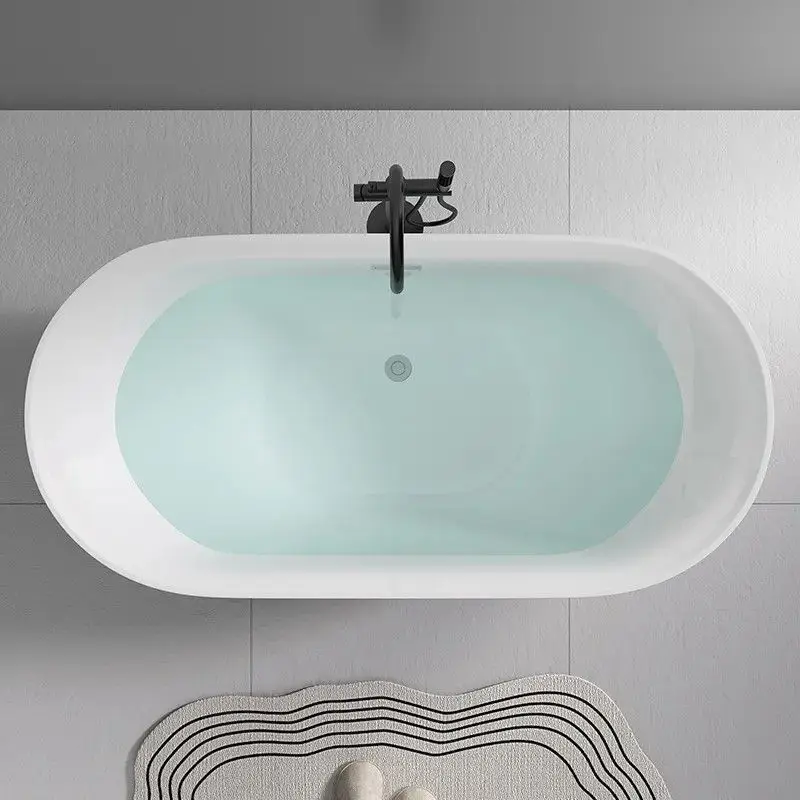 

Adult Household Integrated Molding Acrylic Bathroom Small Apartment For The Elderly Movable Hotel High-end Bathtub Bathtub