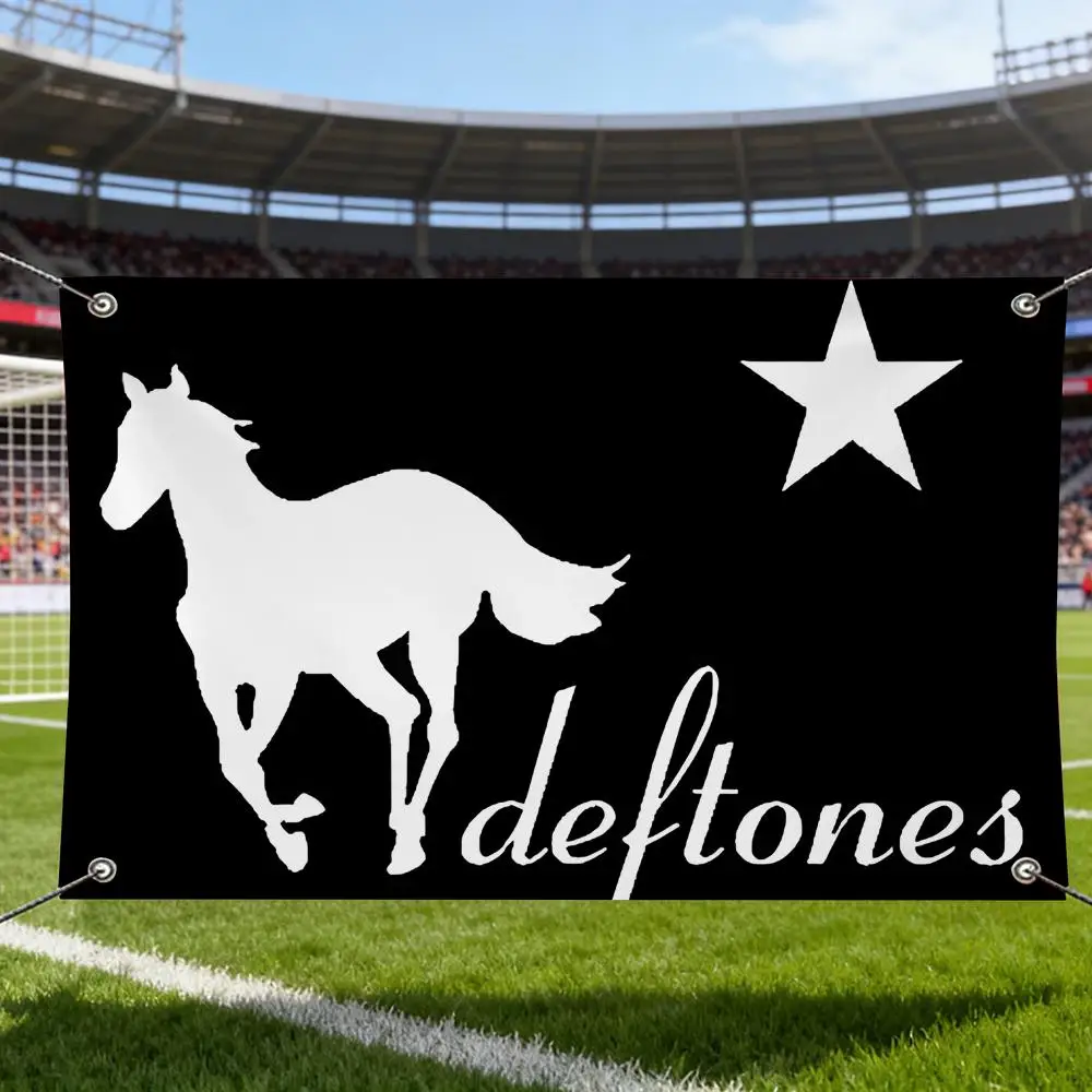 Rock Band D-Deftones Flags Outdoor Garden Flag Banner Decorative Yard for Home Patio Lawn Seasonal Holiday Party