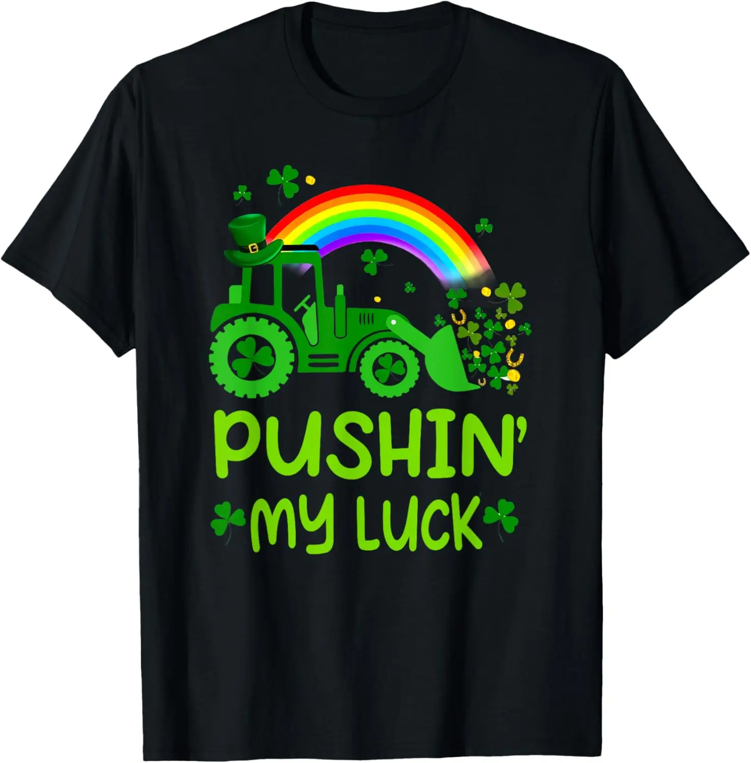 Pushing My Luck Tractor Truck St Patricks Day Toddler Boys T-Shirt