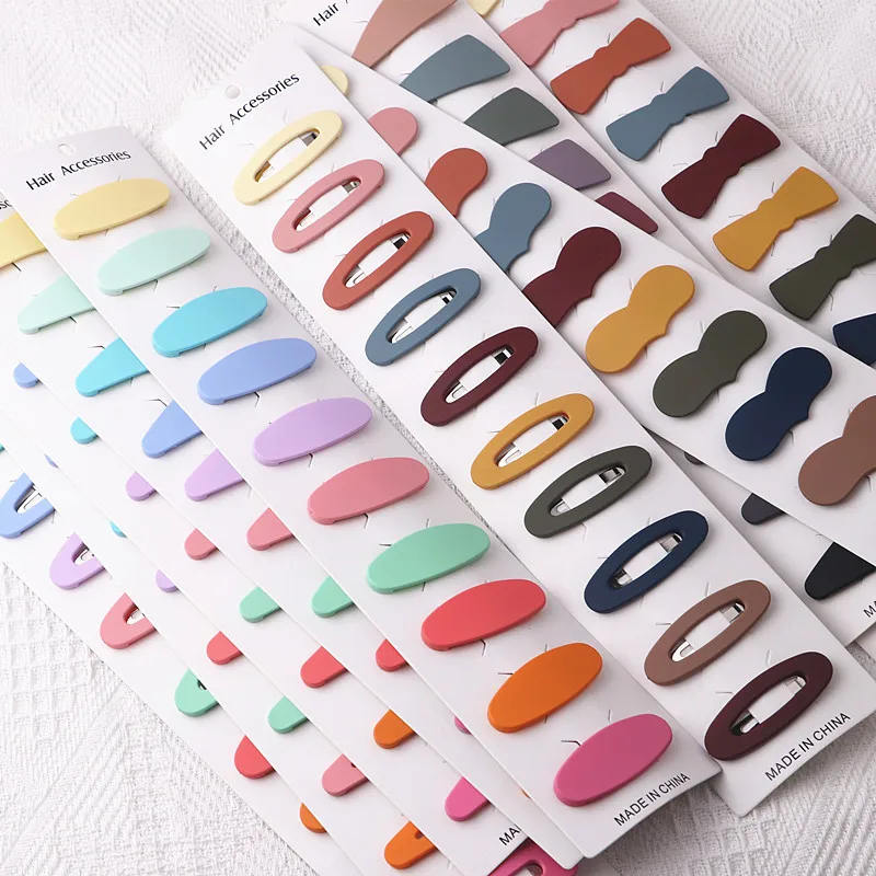 10pcs/lot Simple Candy Color Hairpins Women Barrette Headwear Girls BB Clips Headdress Barrettes Pin Hair accessories Set