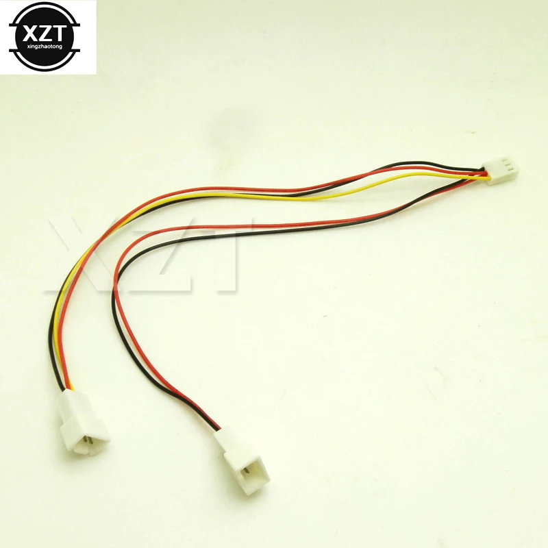 NEW 3Pin 2in 1 Wire Female to 2 Male Terminal Y Cable Splitter Power Supply Extension Cable for PC Fan cooling CPU GPU Cooler