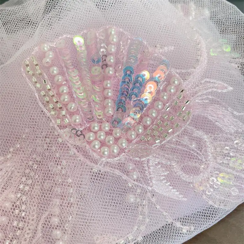 16 Stück. Perlen-Meerjungfrau-Applikation für Kinderkleidungsdekoration, Jakobsmuschel, Muschel, Seepferdchen-Patch, 3D, DIY, neues Produkt, RS24017 – Detail 9