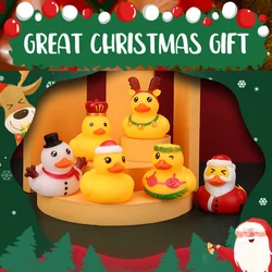 1 Uds. Patos de goma navideños JeepDuck, decoraciones para salpicadero de coche, juguetes para niños, niñas, niños pequeños, regalos de fiesta de Navidad