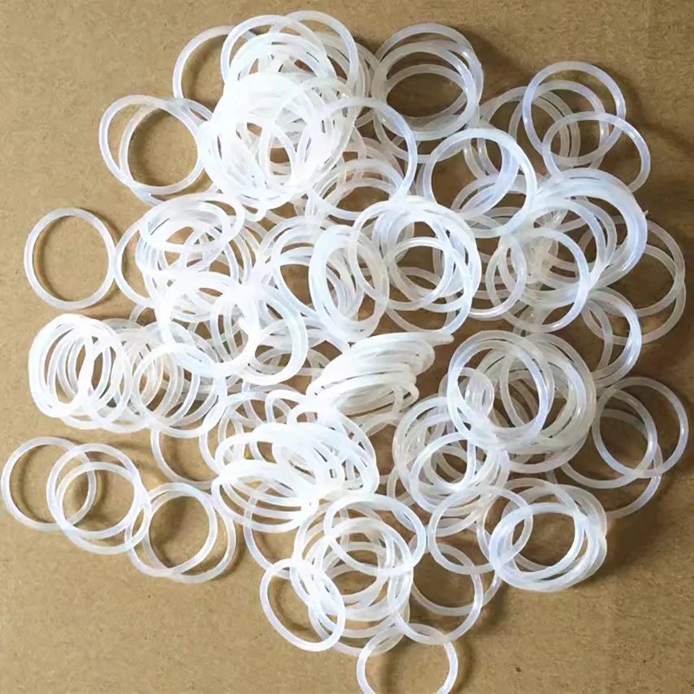 Food Grade Seal Gasket Heat-resistant Nontoxic Insulated Silicone Translucent O-Ring Thickness CS 2.4/3.1/3.5/4/5mm VMQ OD8~50mm