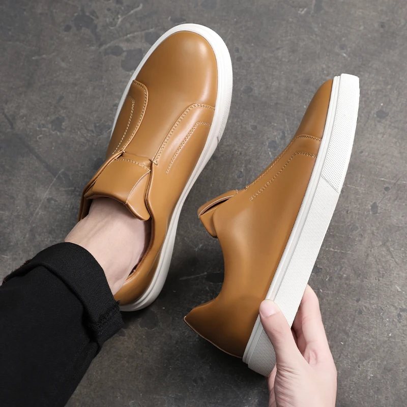 Four season casual men\'s board shoes Trendy and versatile minimalist style Leisure Business Office Outdoor quality shoes-46 New