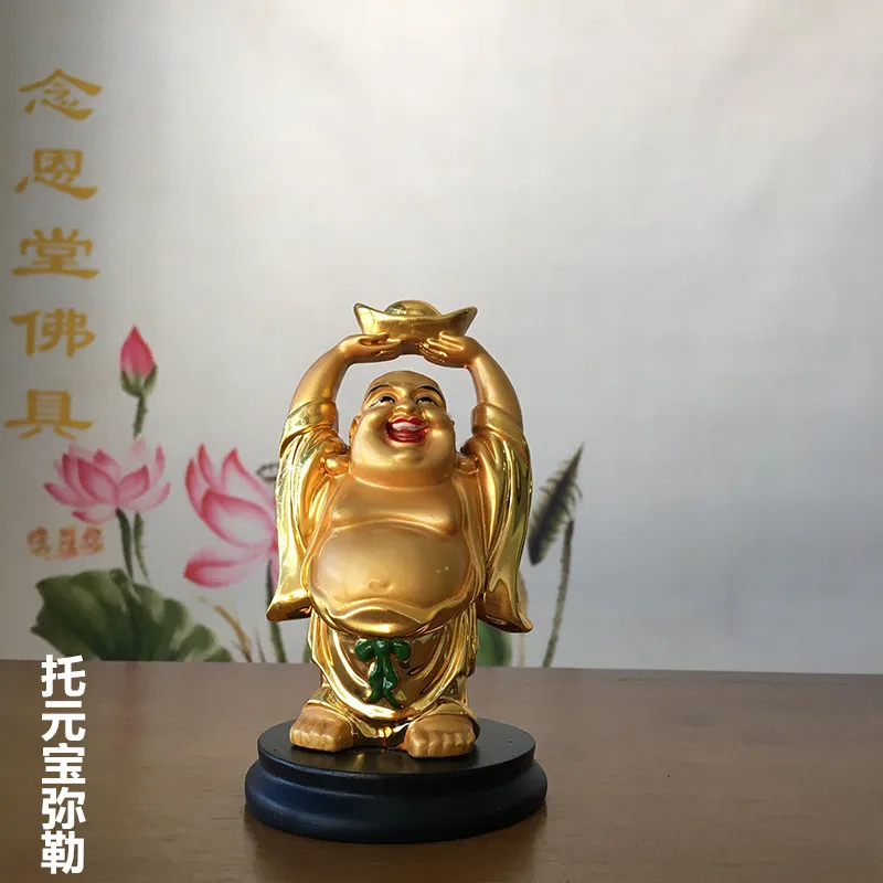 

Tobao Maitreya statue knick-knacks gilded to send treasure laughing car ornaments laughing Maitreya Bodhisattva Maitreya Buddha