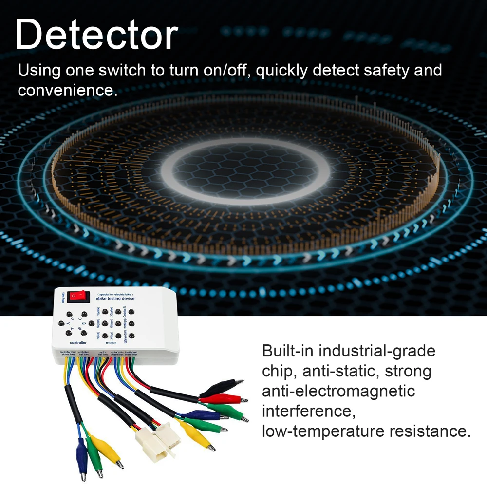 Dispositivo di riparazione elettromobile rilevatore di manutenzione Scooter Controller Hall motore Brushless 24V/36V/48V/60V/72V Tester E-bike