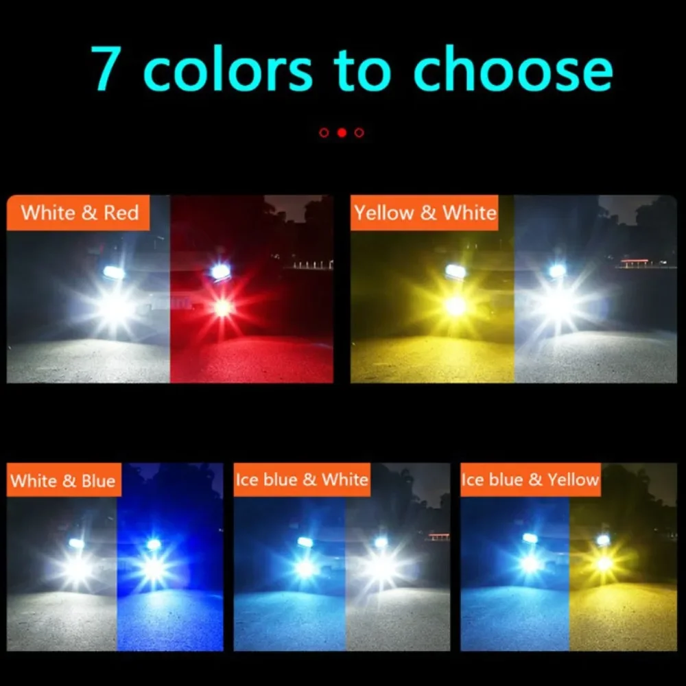 Car LED Fog Light H11H7 9005 9006 with Flashing Emergency Warning Strobe Led Light 9005 9006 H3 880 88112V 24Leds Auto Lights