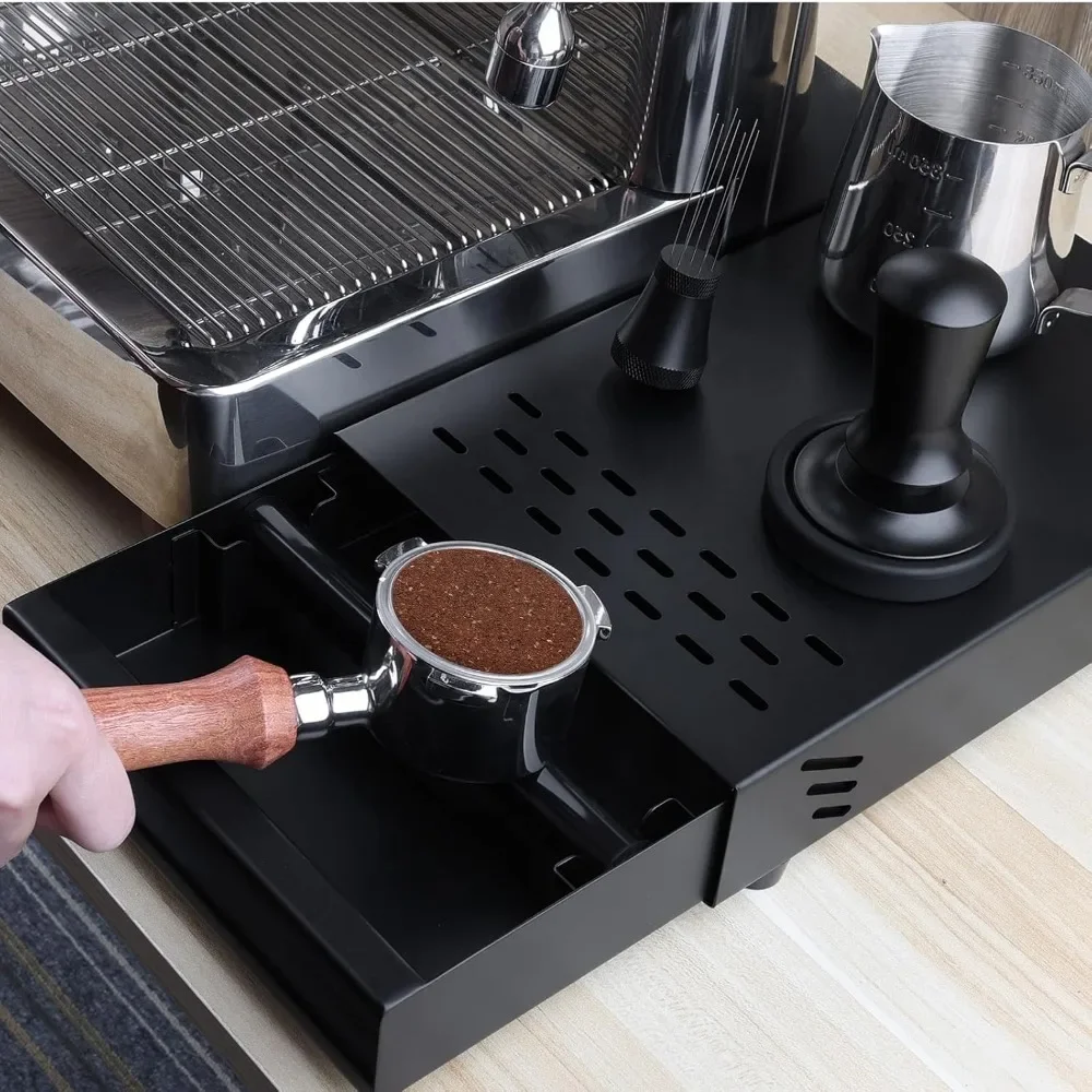 

Black Coffee Grounds Knock Off Container Detachable Knock Off Brewing Drawer Stainless Steel Knock Off Coffee Box Accessories