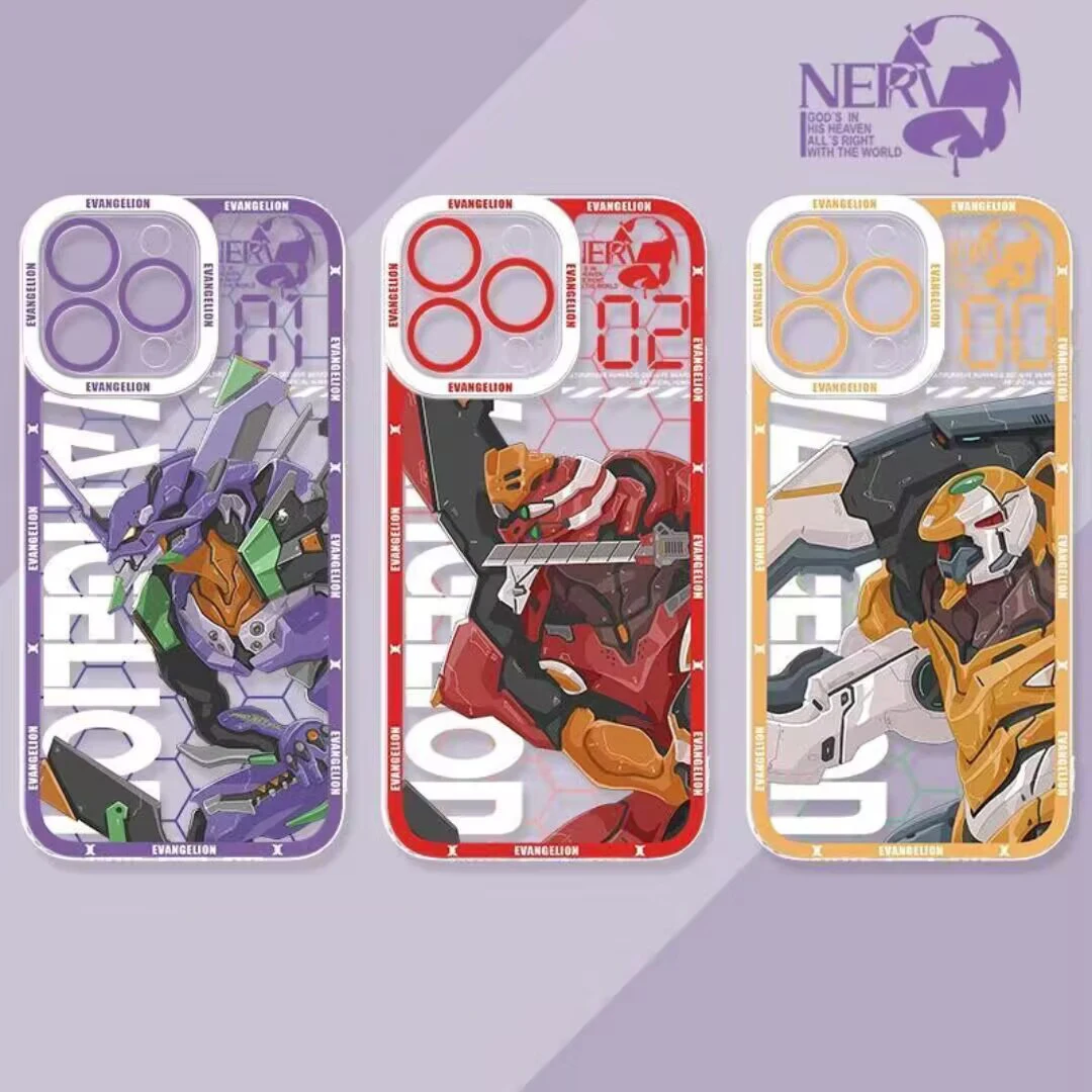 Anime Ikari Shinji Fighter EVA-01 Girl Clear Case For Samsung Galaxy A56 A36 A06 A55 A35 S25 S24 S23