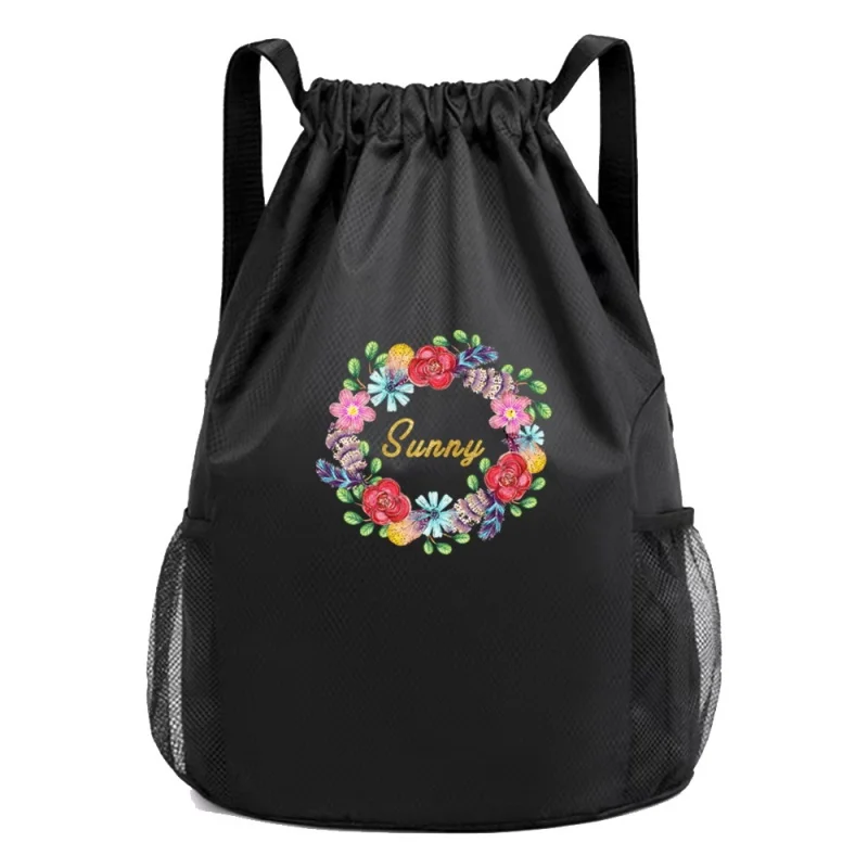 Mochila de basquete personalizada, nome personalizado, bolsa esportiva de nylon durável com separação seca/úmida, viajante espaçoso, 1 peça