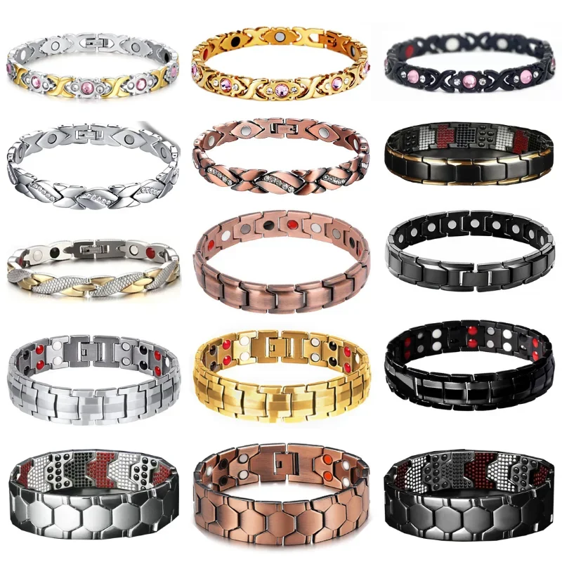 Magnetic Bracelet For Women Health Sliming Blood Pressure Stainless Steel Bio Energy Bracelet Femme Reilef Arthritis