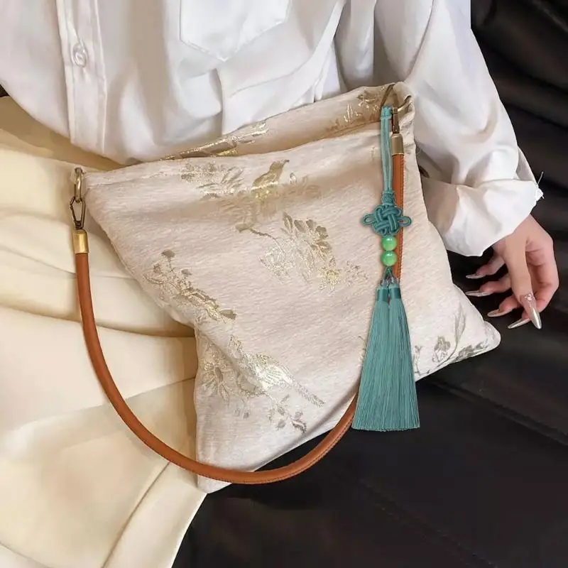 31BB Handmade Two Tone Tassels String Suitable for Chinese Knot Hanging Pendant Accessories Fashion Keychain Decoration