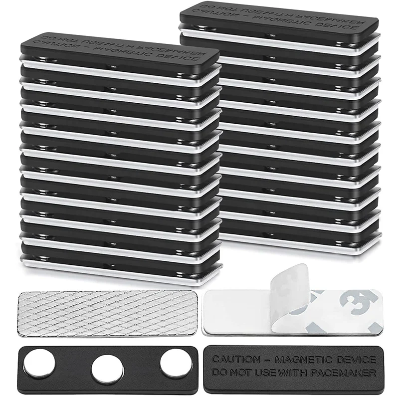 Strong Magnetic Name Badge Holders with Clip Metal Magnetic Fastener Kit ID Cards Tags for Office Durable Name Display Holder