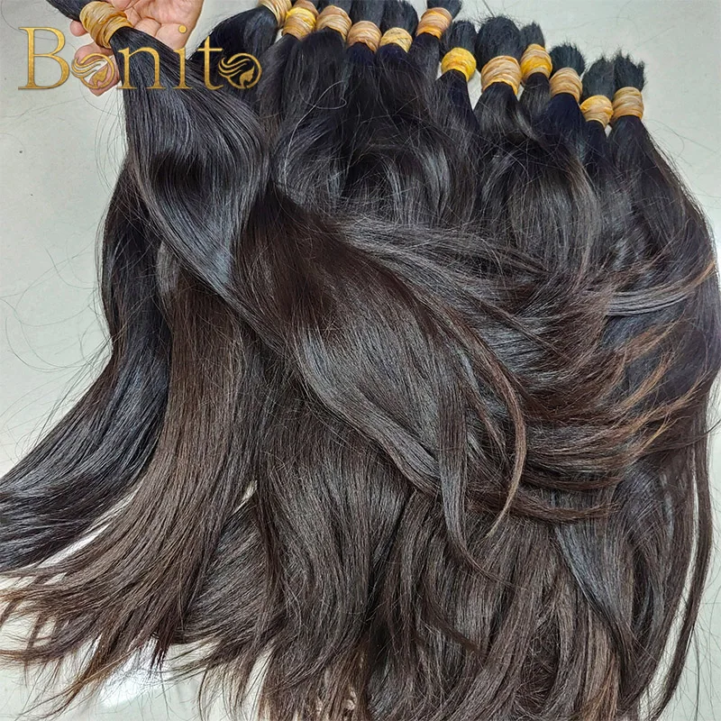 

Cabelo humano No Weft Unprocessed High Quality Natural Brown Virgin Raw Bulk Hair Human Hair Extensions Hair Bulk Braiding