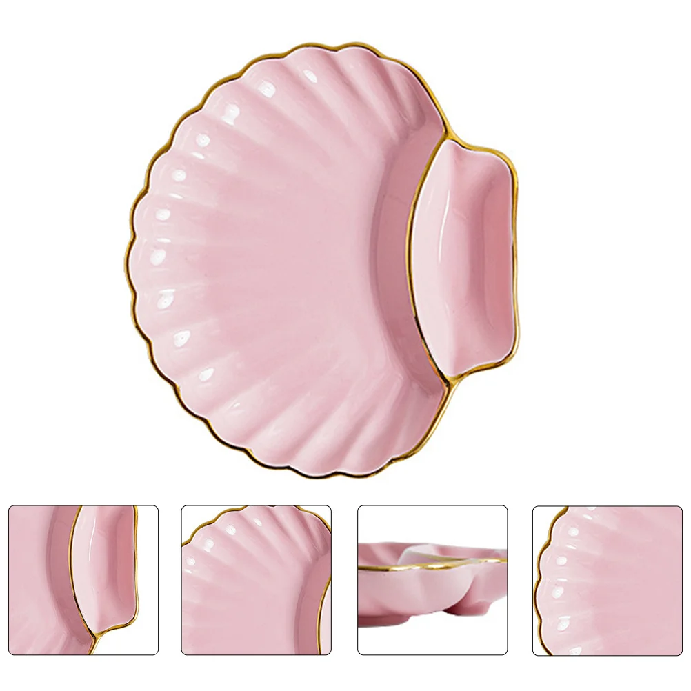 

1Pcs Simple Dumpling Dish Ceramic Plate Practical Dining Storage for Sauce Dipping Fries Snacks Home Buffet Restaurant