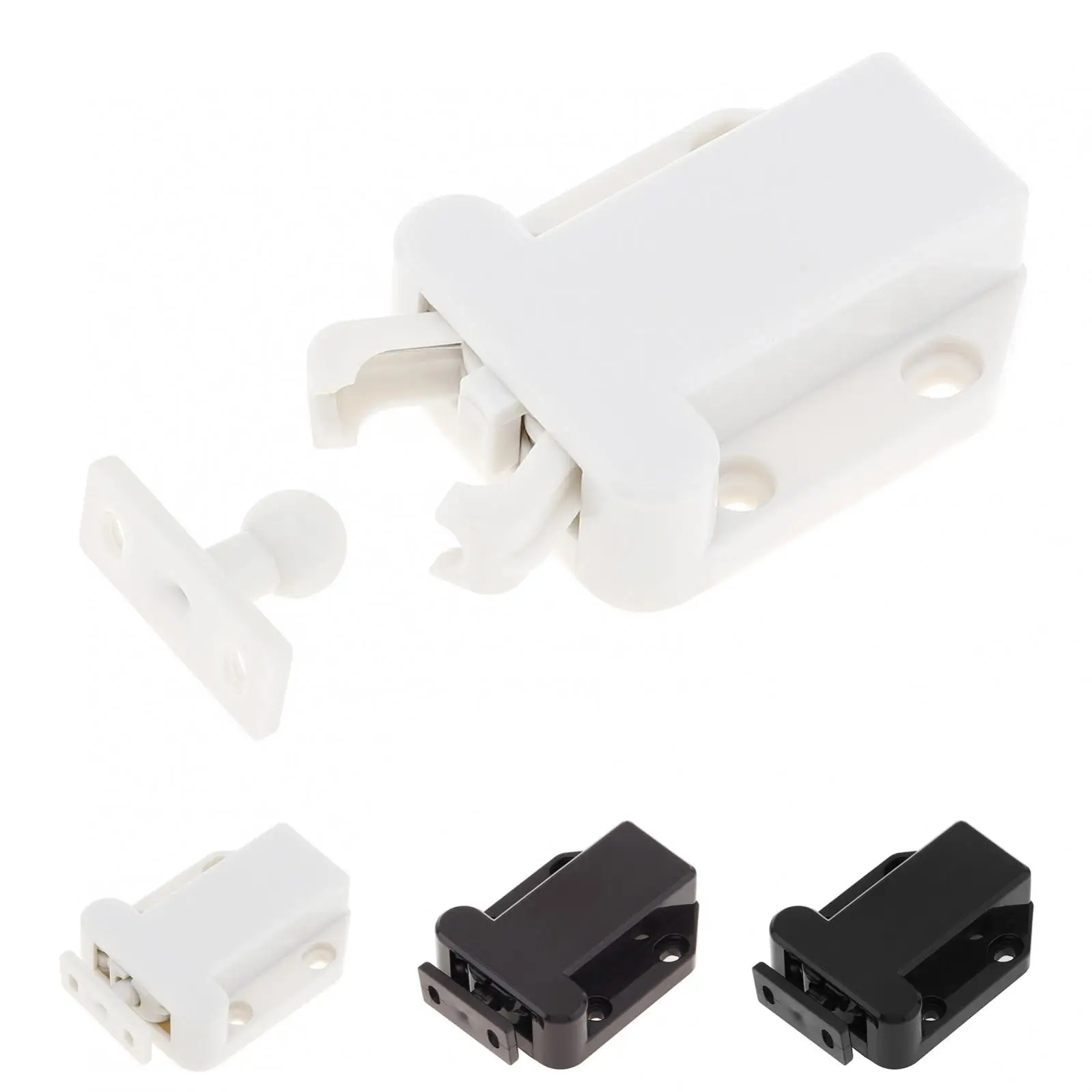 ABS 플라스틱 푸시, 서랍 캐비닛 찬장 문용 브라운/블랙/화이트 모양 리바운드 자동 잠금 장치