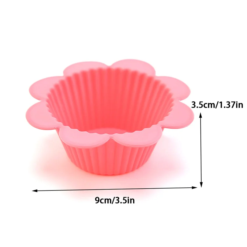 Moldes de silicona para cupcakes, reutilizables, antiadherentes, fáciles de limpiar, 1 piezas