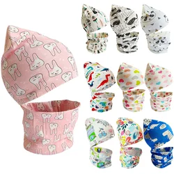 2pcs Cartoon Kids Scarf Hat Sets Girl Baby Hat Autumn Winter Baby Hat for Boys Newborn Infant Children Beanies Cap Scarf