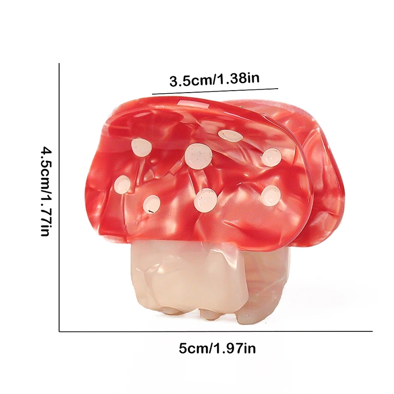 Мультяшная милая форма гриба, маленькая коготь для волос, модная креативная заколка для волос для женщин и девочек, милые забавные аксессуары для волос, подарки
