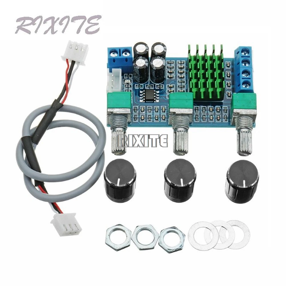 80W*2 デュアルチャンネルステレオハイパワーデジタルオーディオパワーアンプボード TPA3116D2 オーディオアンプモジュール XH-M567 DC 12V 24V