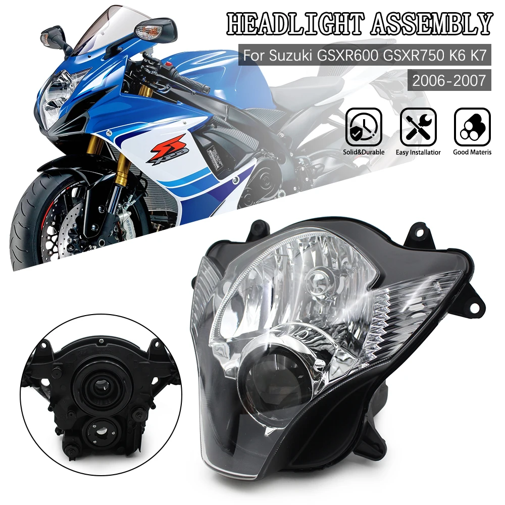 

Motorcycle Headlight Headlamp Head Light Head Lamp Headlight assembly For SUZUKI GSXR600 GSXR750 GSXR GSX-R 600 750 K6 2006 2007