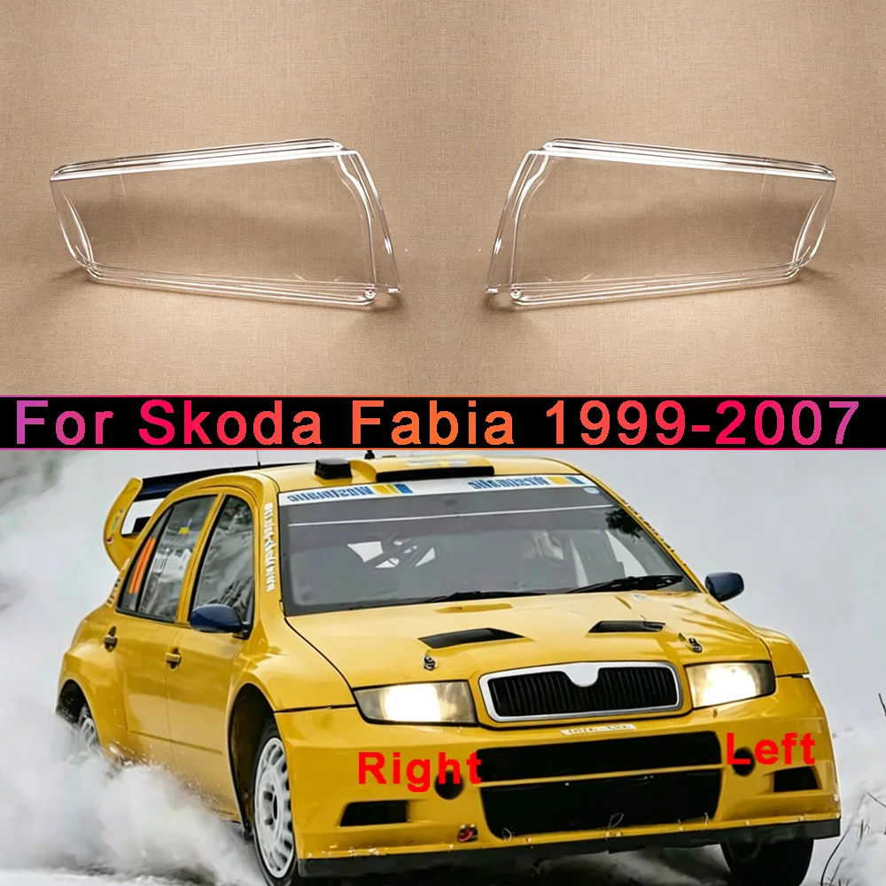 

For Skoda Fabia 1999 2000-2007 Headlamp Cover Lens Transparent Lamp Shade Headlight Shell Plexiglass Replace Original Lampshade