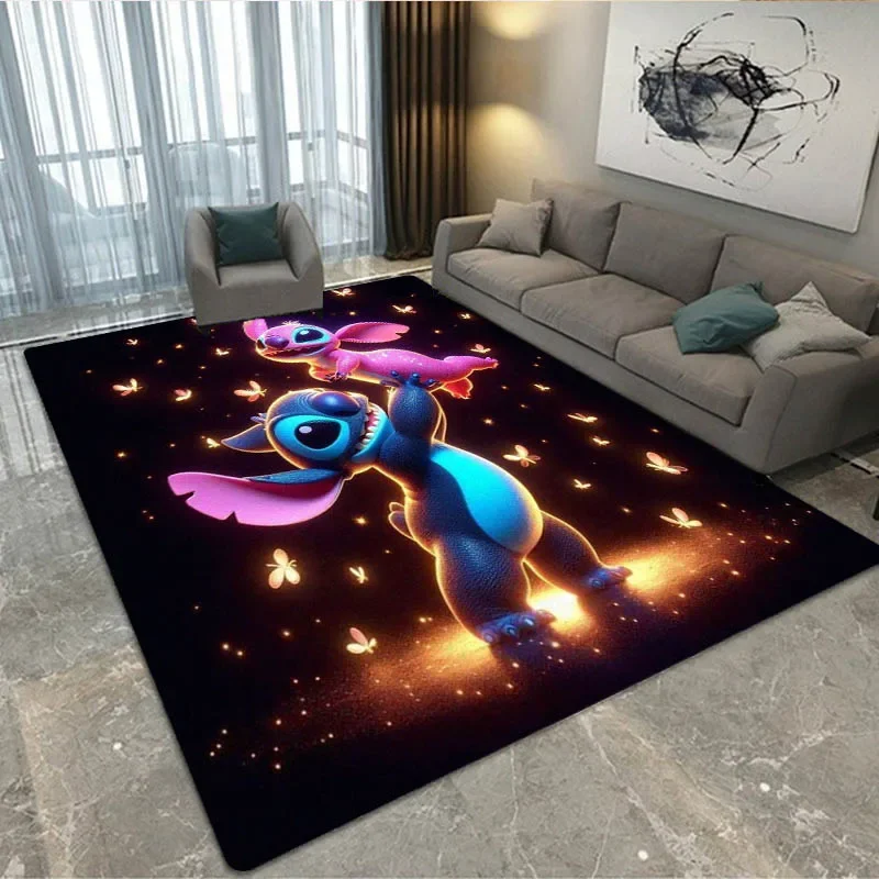 Милый мультяшный ковер с принтом Лило и Стич, аниме, коврик, кухонные коврики, нескользящий ковер, уличные ковры, ковер, декор комнаты, подарок на день рождения Милый мультяшный ковер с принтом Лило и Стич, аниме, коврик, кухонные коврики, нескользящий ковер, уличные ковры, ковер, декор комнаты, подарок на день рождения