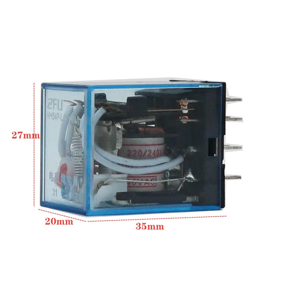 1 set MY4NJ small Electromagnetic Power Relay AC 12V 24V 36V 48V 110V 220V 380V Coil 4NO 4NC DIN Rail 14 pins + Base Mini relay
