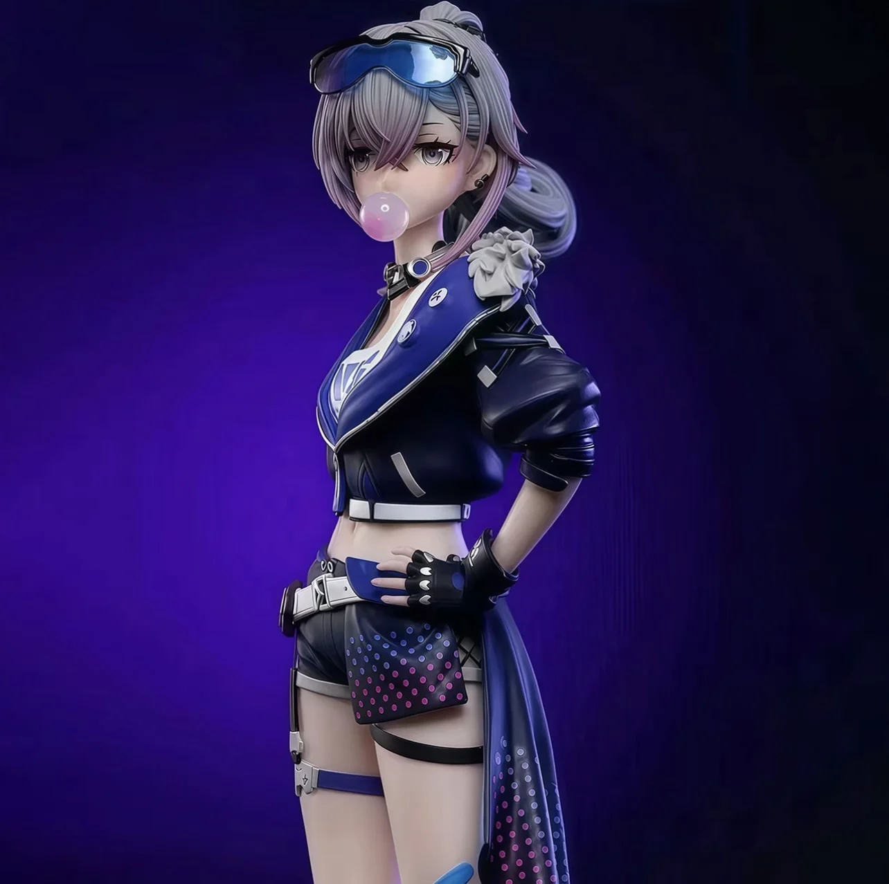 30cm honkai estrela ferroviário anime figura prata lobo perímetro modelo linda menina estátua decoração ornamentos presentes de natal brinquedos