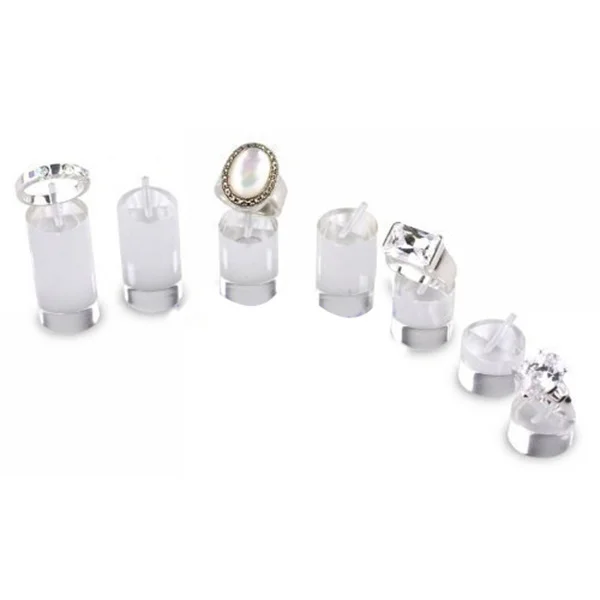 

7 шт. акриловая подставка для колец в форме куба, прозрачный держатель для ювелирных изделий для колец, серег, витрина, акриловая подставка для колец