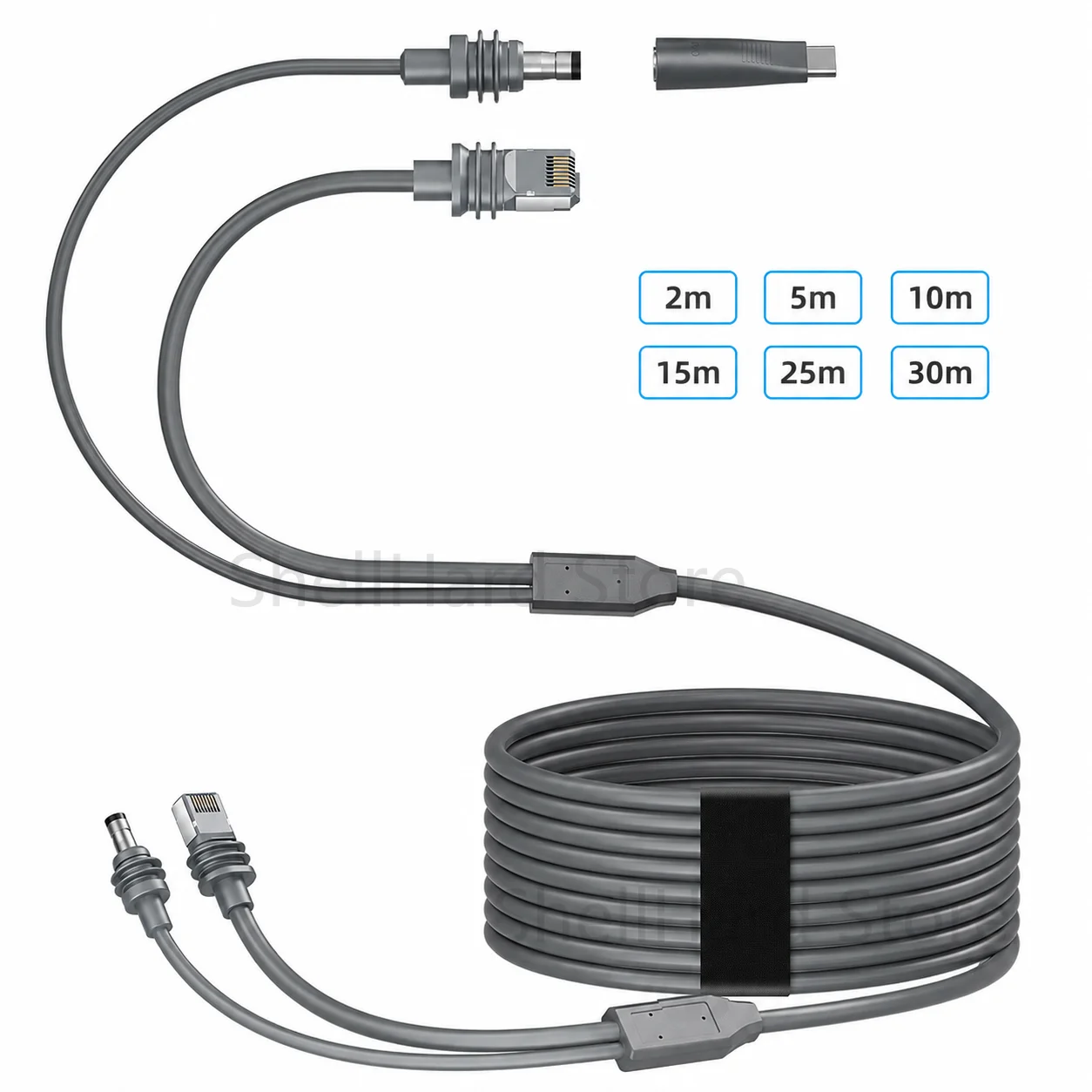 Lan Cable Gaming - 2‑in‑1 RJ45 Ethernet & DC/USB‑C Charging