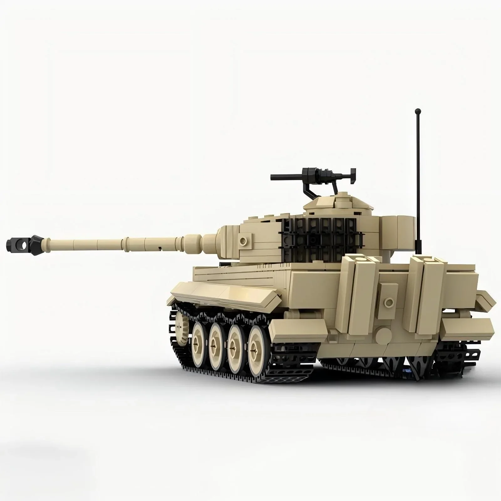 MOC Militärserie Tiger E Deutscher Panzer Artillerie Gepanzertes Fahrzeug Baustein-Modell DIY Kinderspielzeug Geburtstagsgeschenk – Detail 5