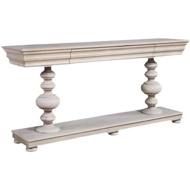 Entry porch table Entry table Solid wood Roman column foyer cabinet