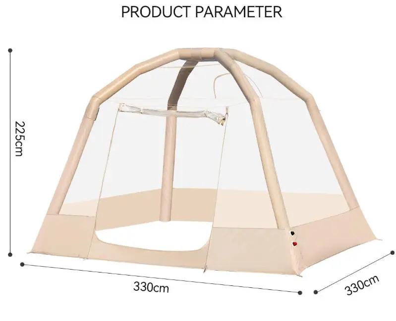 10㎡ Outdoor Open-Air Starry Sky Transparent Tent Trendy 360° Inflatable Bubble Dome Tent Sunroom Camping Yurt Marquee