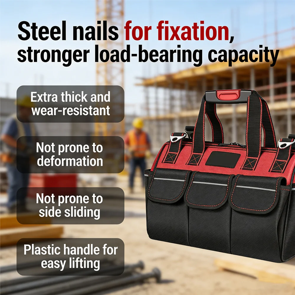 

Профессиональная сумка для инструментов из ткани Оксфорд, водонепроницаемая, многофункциональная, для электриков, для хранения и организации инструментов